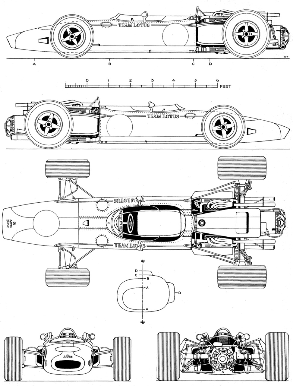 Lotus 43 BRM drawings