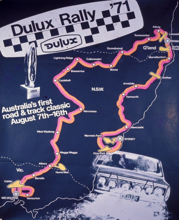 dulux rally route