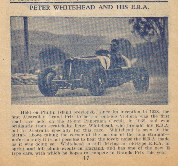 1948 Bathurst programme ERA