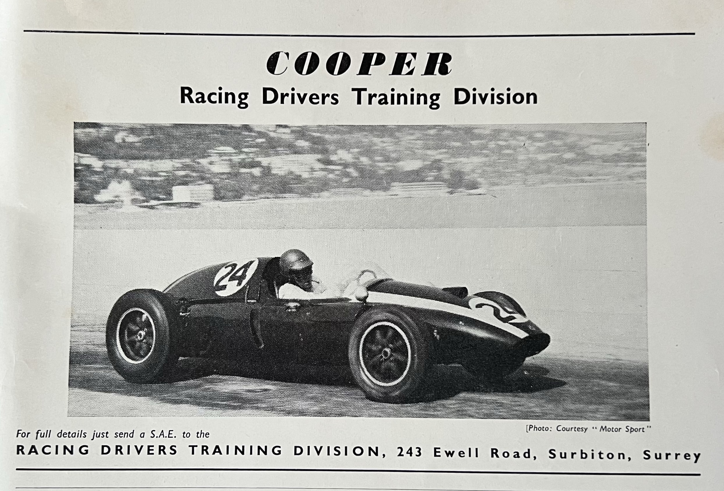 Cooper Racing Drivers Training Division… primotipo...