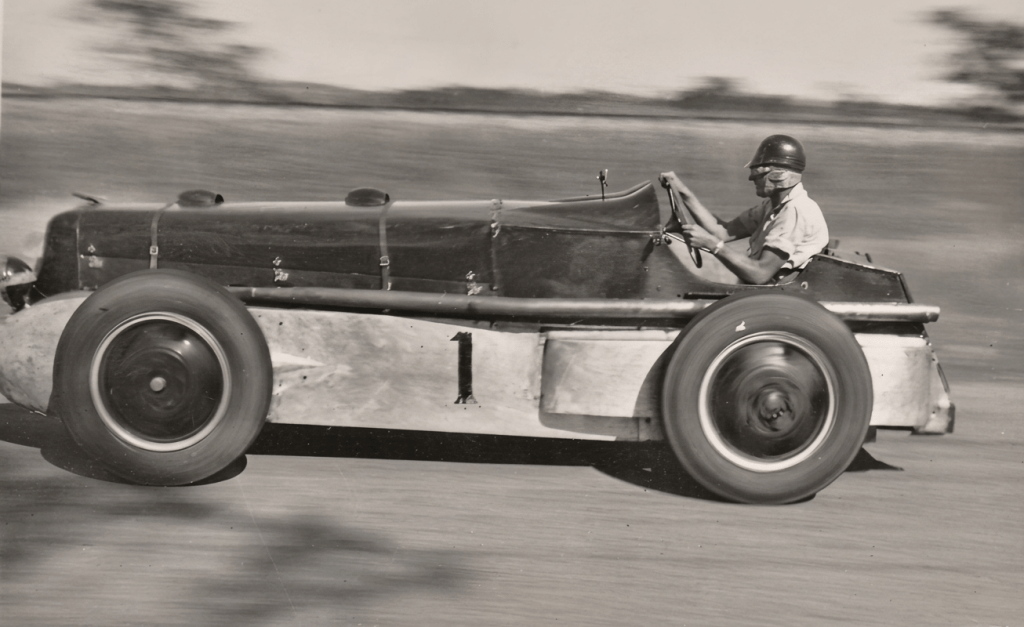 Harry Neale aboard Eldred Norman’s truly wild ‘Double Eight Spl’ at Woodside, South Australia during 1949 (Flickr).._n