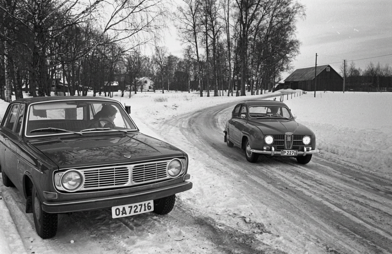Team Sweden Volvo 144 SAAB 96 V4 1967